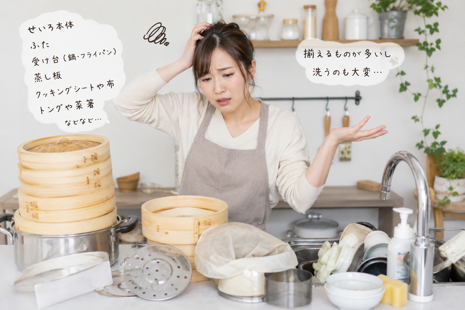 おせいろん 有田焼と杉せいろの3WAY調理器