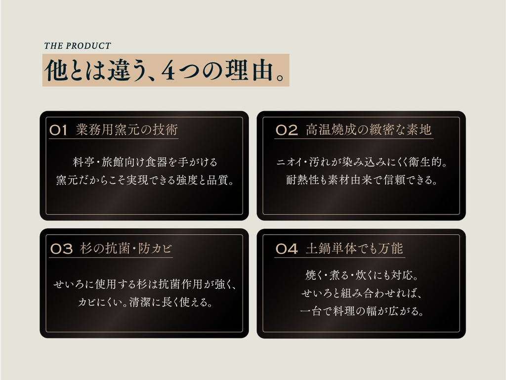 他とは違う、4つの理由